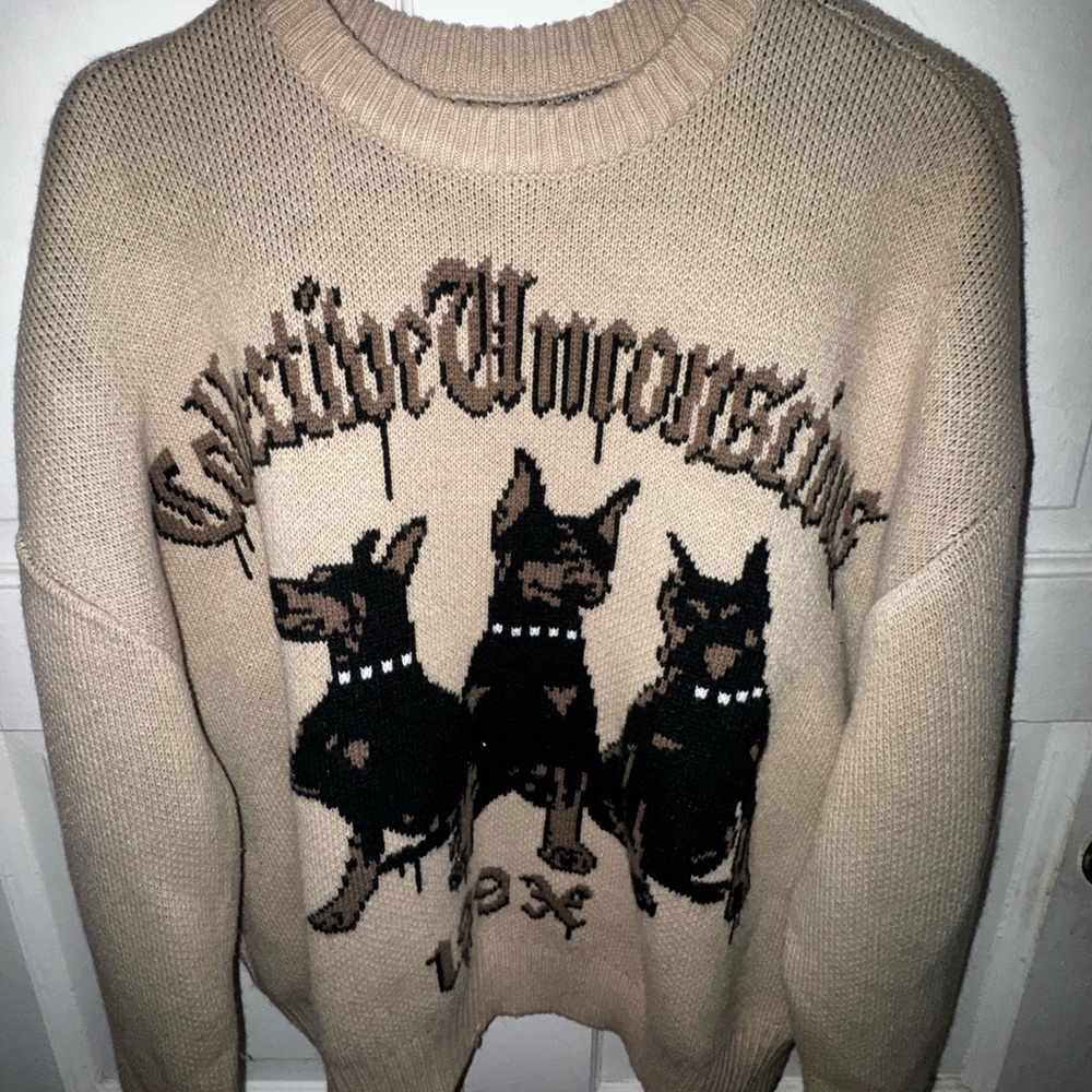 PacSun Sand Collective Cropped Graphic Sweater